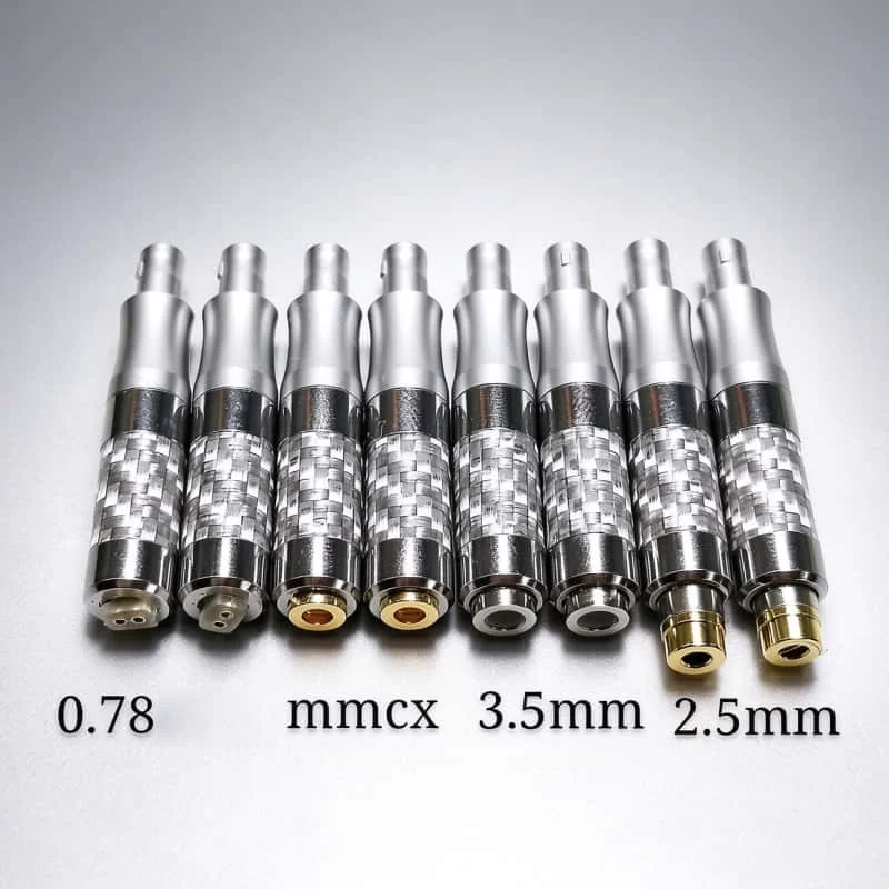 1 Pair Headphone Adapter for Sennheiser HD800 HD800S HD820 Male to MMCX 0.78mm 2Pin 2.5 3.5 Female Earphone Cable Connector