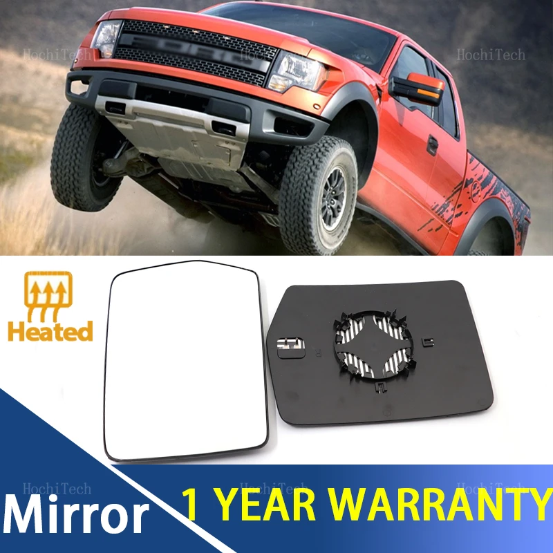 Side Heated Clear Door Wing Mirror Glass For Ford F-150 F150 XL King Ranch Raptor SuperCrew 2004-2010