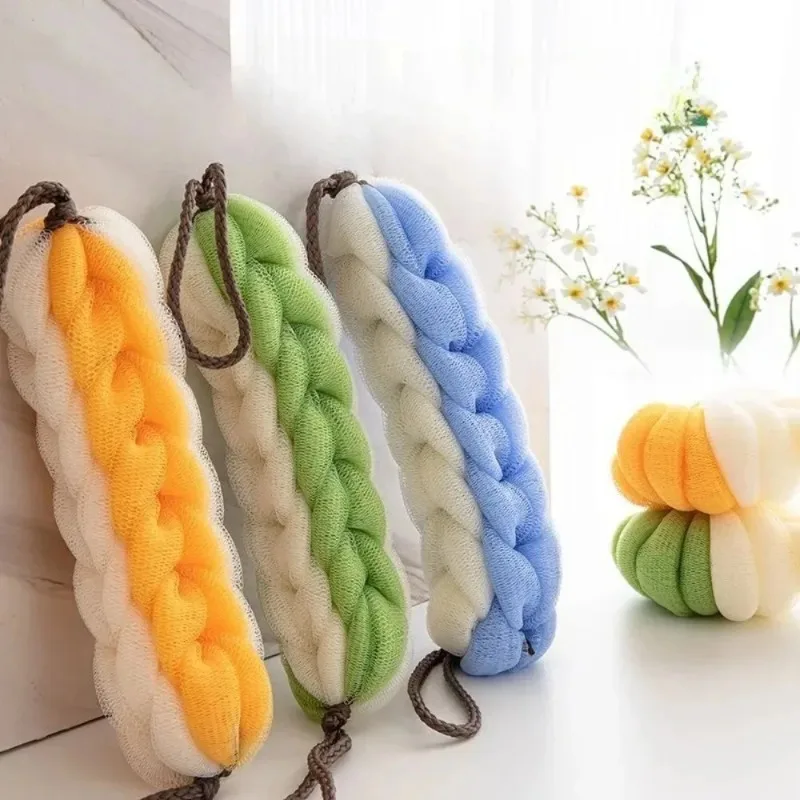 Bath Brush Body Back Frosted Cloth Towel Mesh Shower Silk Towel Bath Massage Brush Bathroom Cleaning Tool Sponge Brush