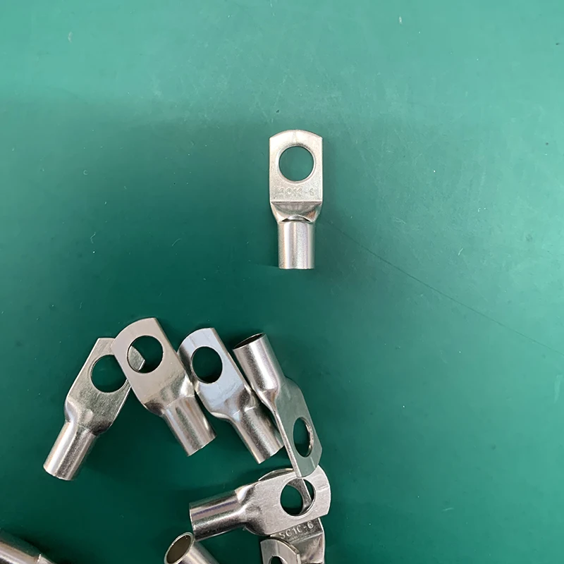 10pcs Tin Plated Copper Terminal SC10 SC16 SC25 SC35 M6 M8 M10 Screw Connector For 6AWG 8AWG Silicone Cables Thick Material - view 2