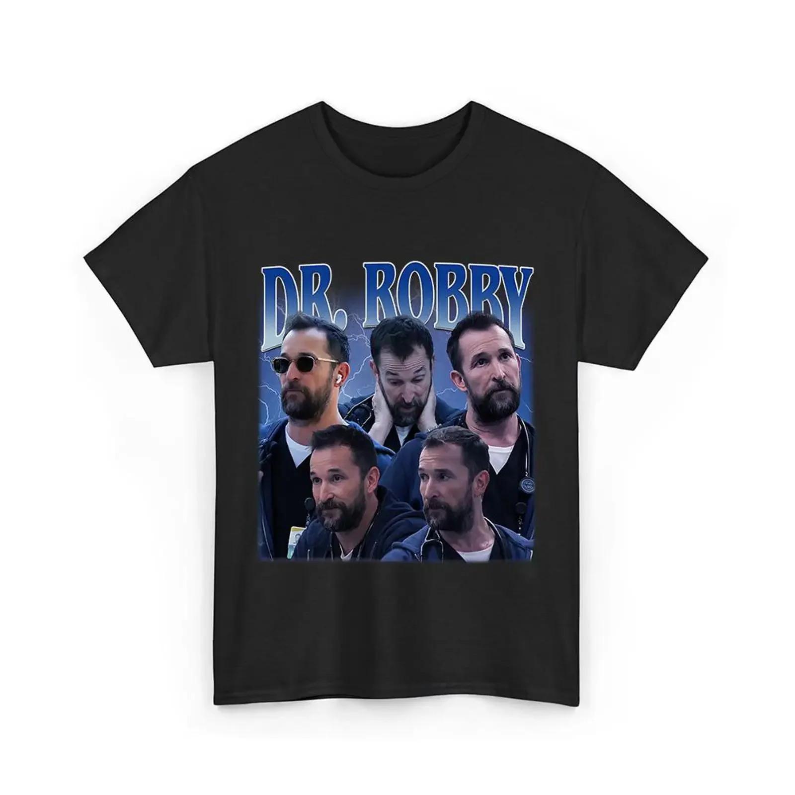 Dr Robby vintage sweaT T Shirt Funny Michael Robinavitch Noah Wyle crewneck vintage Washed Top For Everyday Wear Versatile