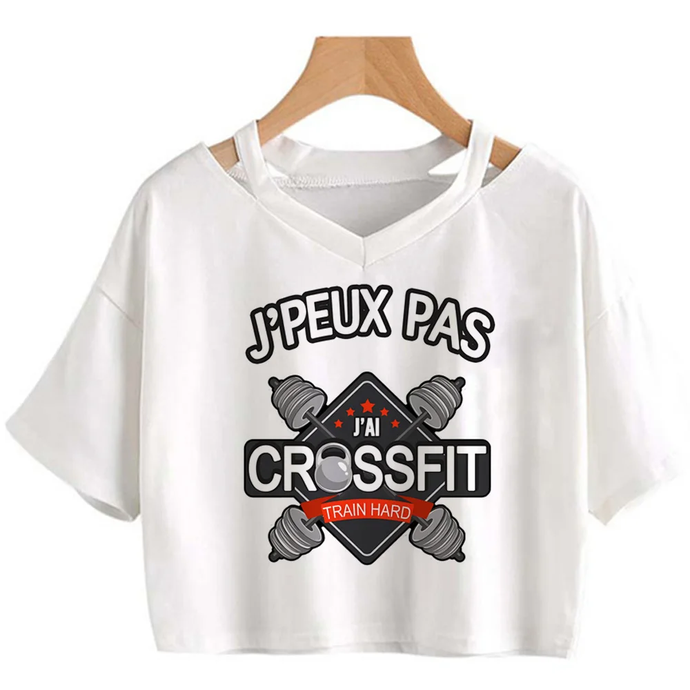 Crossfit t shirt women Y2K t-shirts female funny y2k harajuku clothes