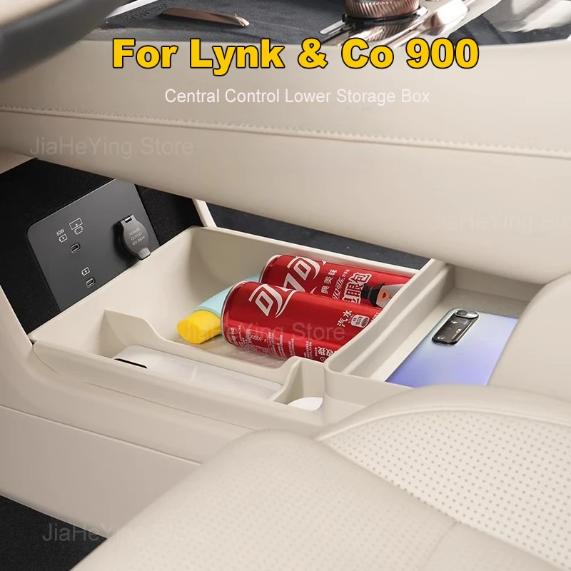 

For Lynk&Co 900 Silicone Central Control Lower Storage Box Stowing Tidying Organizer Mat Car Interior Accessories