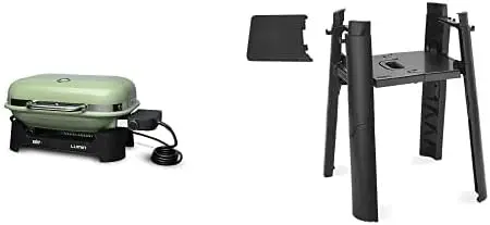 

Lumin Compact Electric Grill, Light Green, with Lumin Compact Grill Stand