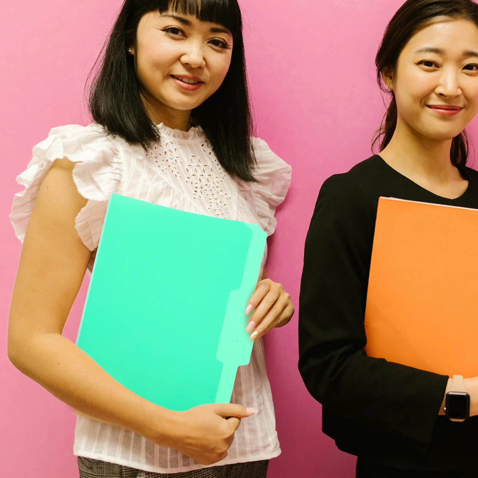 

6 Pcs Folder Color File Folders Multicolor Material Document Storage Binders Pp Organizers