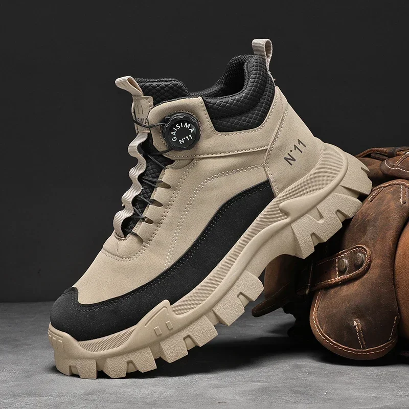 أحذية رجالي فاخرة عالية الجودة أحذية بوت قصيرة مريحة 2025 الشتاء سميكة سوليد حذاء كاجوال للرجال عدم الانزلاق أحذية رياضية Zapatillas #4