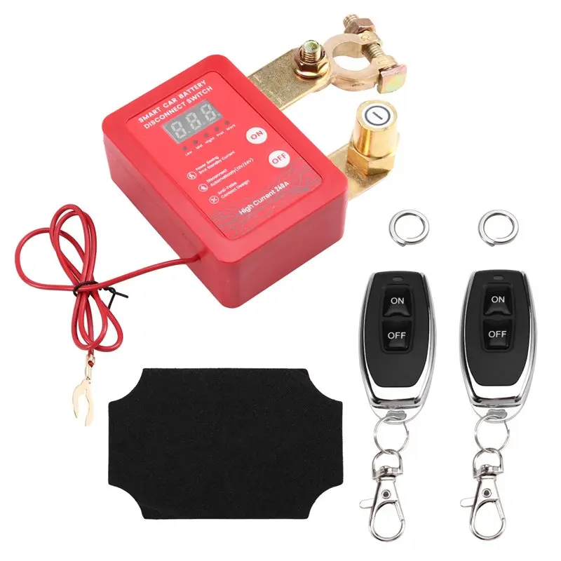 

Выключатель-отключатель для автомобильных и лодочных аккумуляторов 12В/24В 240А, умный цифровой контроллер с дистанционным управлением и автоматическим отключением питания