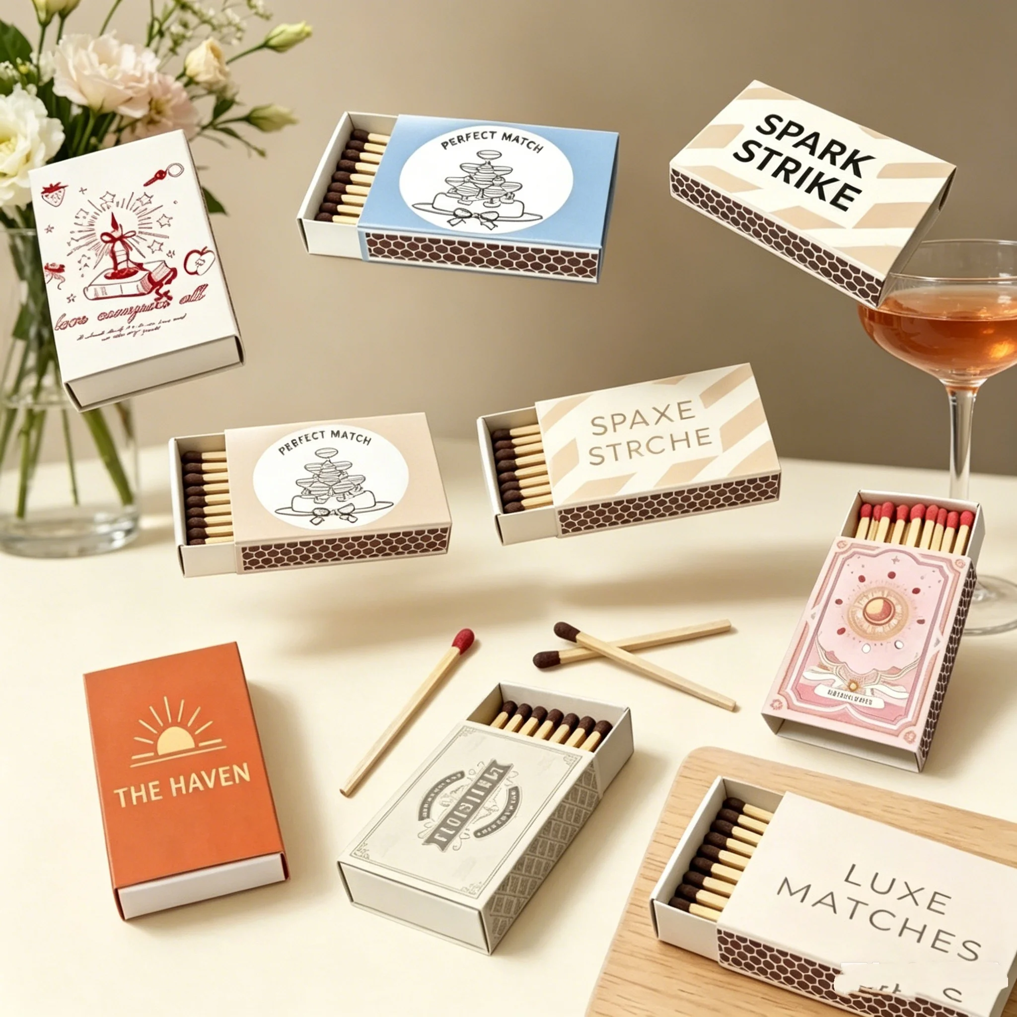 

Personalized Matchboxes, Custom Wedding Favors, Guest Gifts, Party Favors, Vintage Celebration Decor