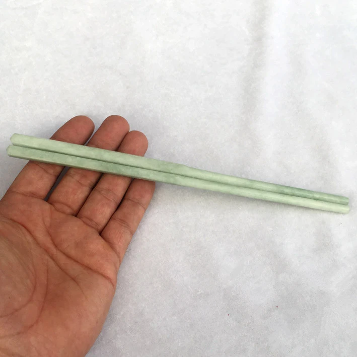 Natural Guizhou Cui / Lushan Mountain jade chopsticks