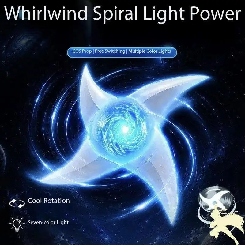 New Arrival Spiral Wristband Windmill Spiral Light Blade Shuriken Cosplay Props Glowing Toys Laser Sword Anime Accessories Gift
