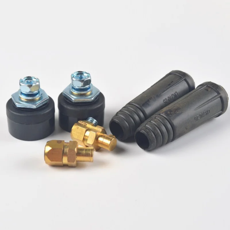 1pc  10-25 35-50 50-70 Europe Welding Machine Quick Fitting Female Male Cable Connector DKJ Cable Connector Socket Plug Adaptor