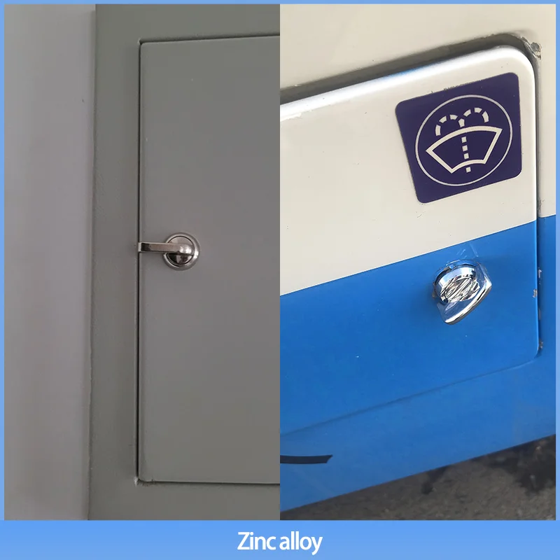 Rotating Cylinder Lock Zinc Alloy Door Lock Suitable For Switch Cabinet Doors Electrical Boxes Control Cabinet Handle Types