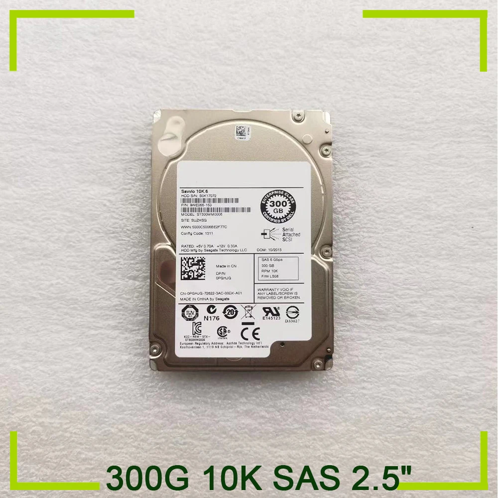 HDD For R620 R710 R715 Server Hard Disk 300G 10K SAS 2.5