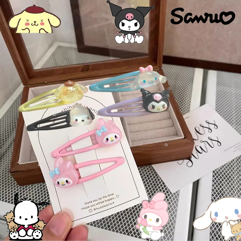 

Sanrio Anime Kuromis Drop Clip Thin Flash Transparent Bb Clip Cute Cinnamorolls Girly Heart Melodys Girls A Gift for A Friend