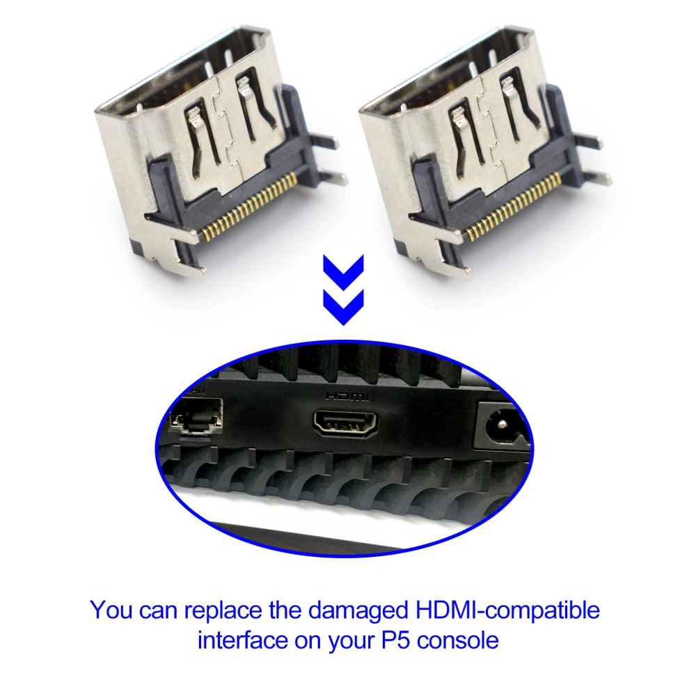 1/2/4PCS Interface For PS5 HDMI-compatible Port Socket Interface For Play Station 5 Connector Interface Game Accessories