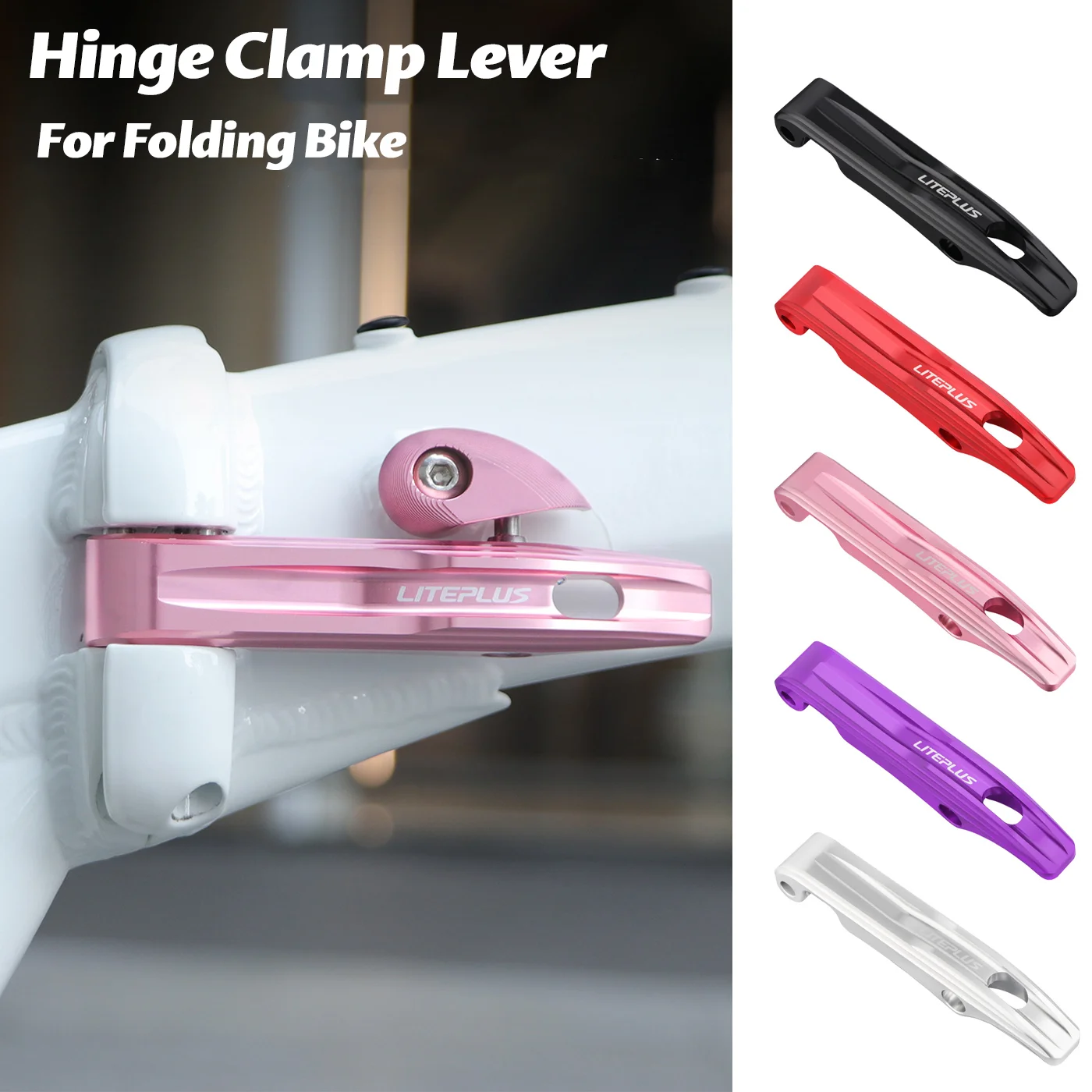 

Hinge Clamp Lever Fixed Lock Clasp Silver Red Purple Pink For Fnhon Dahon Folding Bike Aluminum Alloy Bicycle Parts