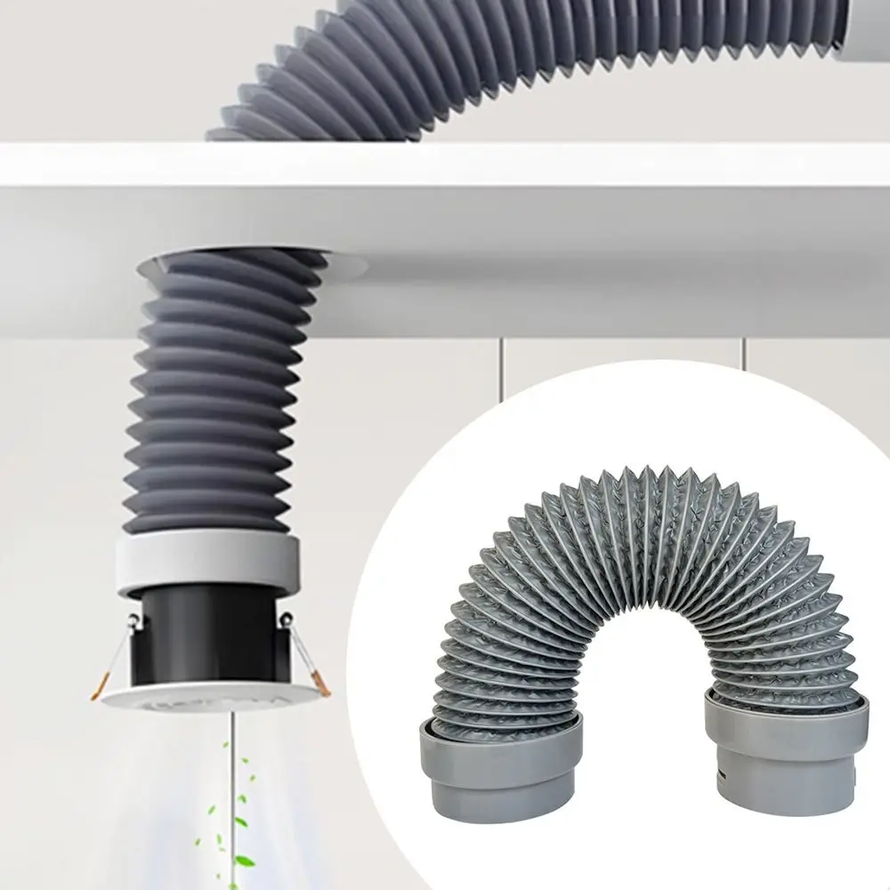 Manguera de conexión de conducto de ventilación de aire de repuesto, conector de manguera de ventilación suave telescópico con tapa, tubo de escape para sistema de aire fresco