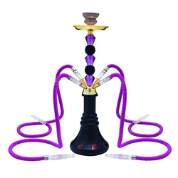 Arabian Shisha Hookah Water Smoke Pipe Bottle Set Shisha Hookah For Bar KTV Water Smoke Bottle Four Tube Glass Made