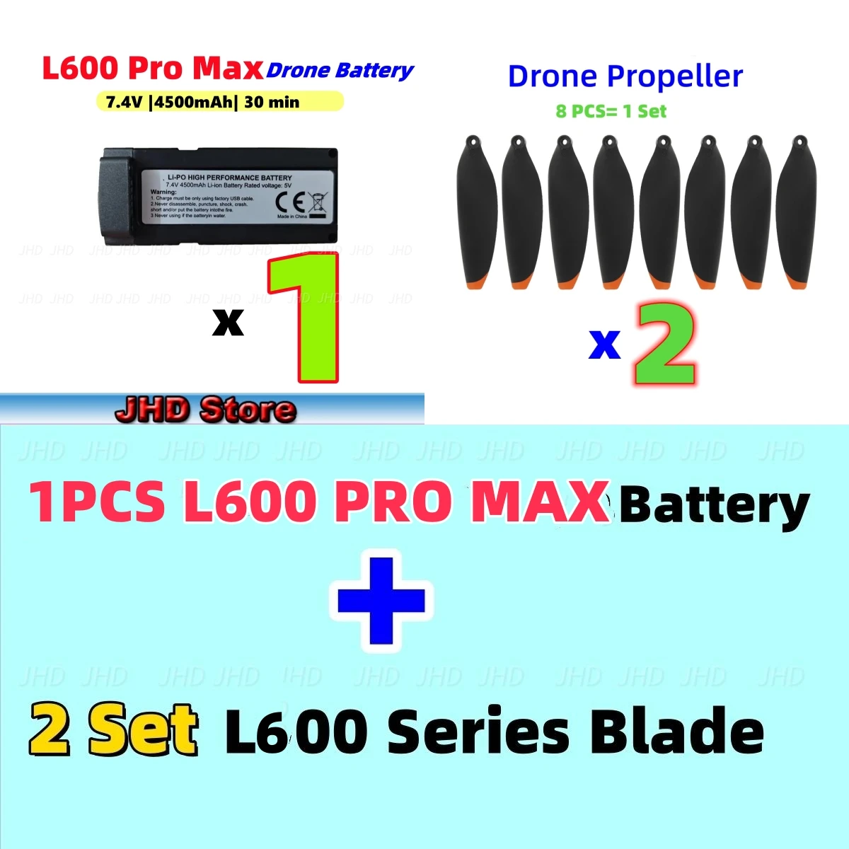 JHD L600 Max Battery Properller 7.4V 4500mAh 30min Battery Life For Original LYZRC L600 Pro Max Drone Battery /Blade Wholesale