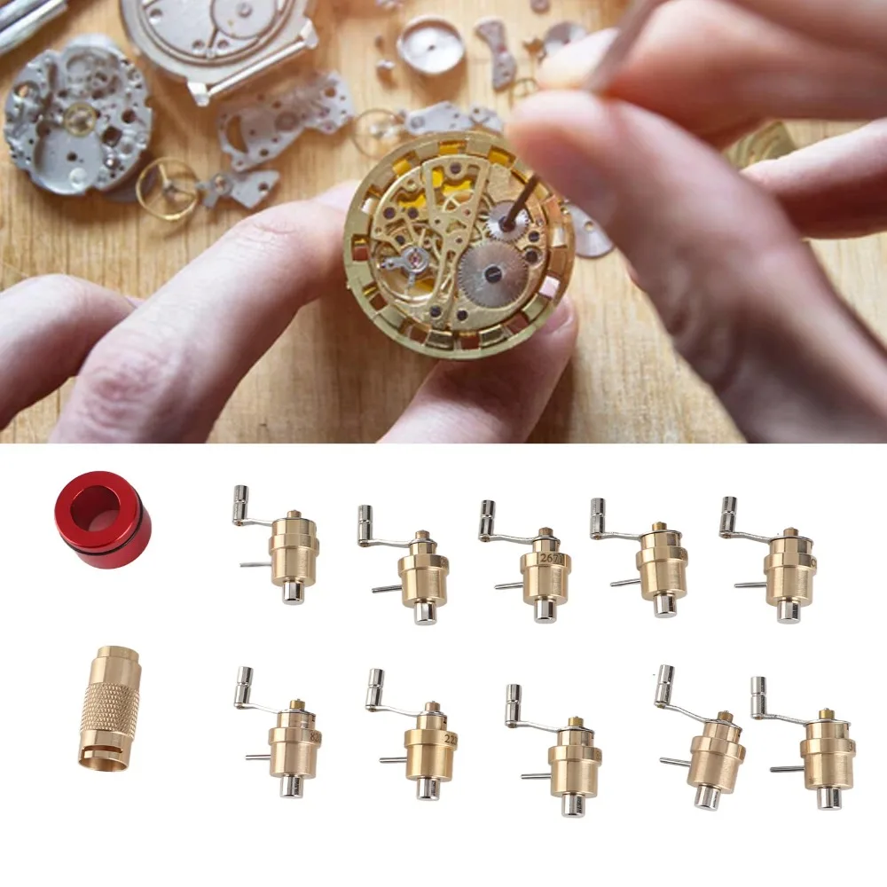 

10Pcs Full copper material Mainspring Winder Manual type Solid structure Mainspring Coiler Precision design