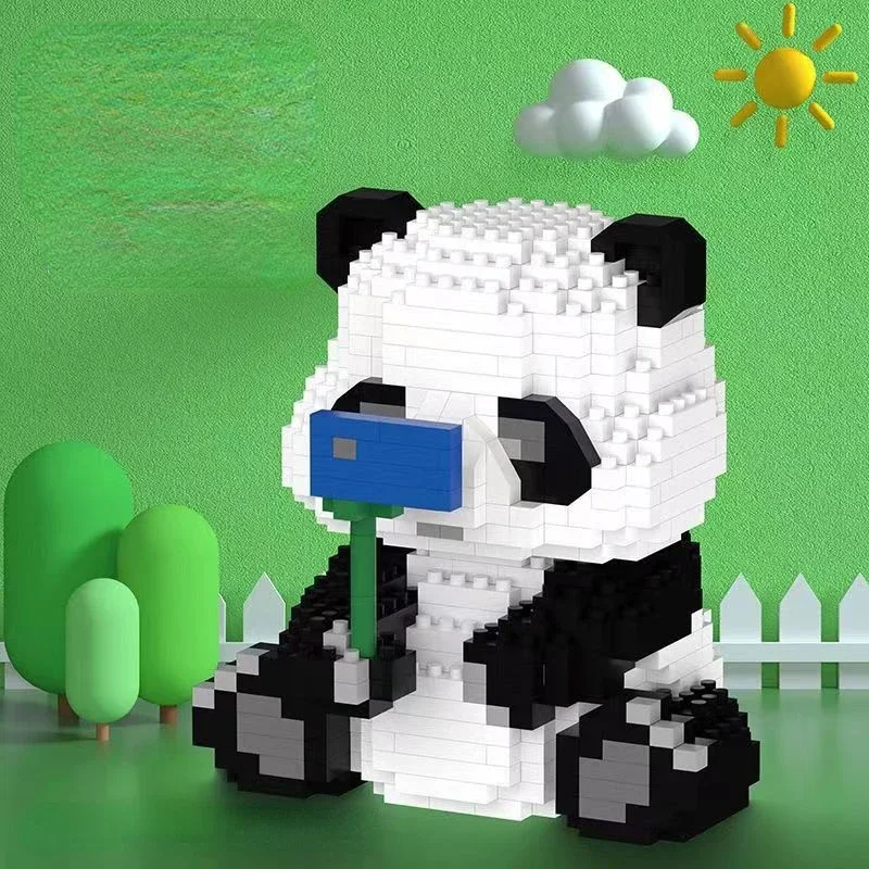 

Building Blocks Panda Tiny Particles Lovers Birthday Gift Handmade Diy Decoration Children's Educational Toys