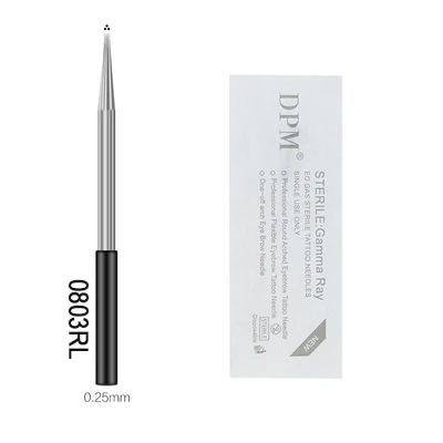 10PCs/ Pack 0.25mm 0.3mm Round 3/5 Spread Tight Needle Cartridge for Eyebrow Shading Tattoo Professional Permanent Makeup Microb - view 3