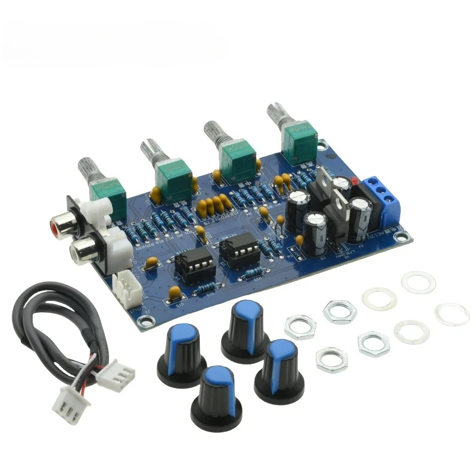 XH-M164 NE5532 Stereo Pre-amp Preamplifier Tone Board Audio 4 Channels Amplifier Module 4CH Control Circuit Telephone Preamp