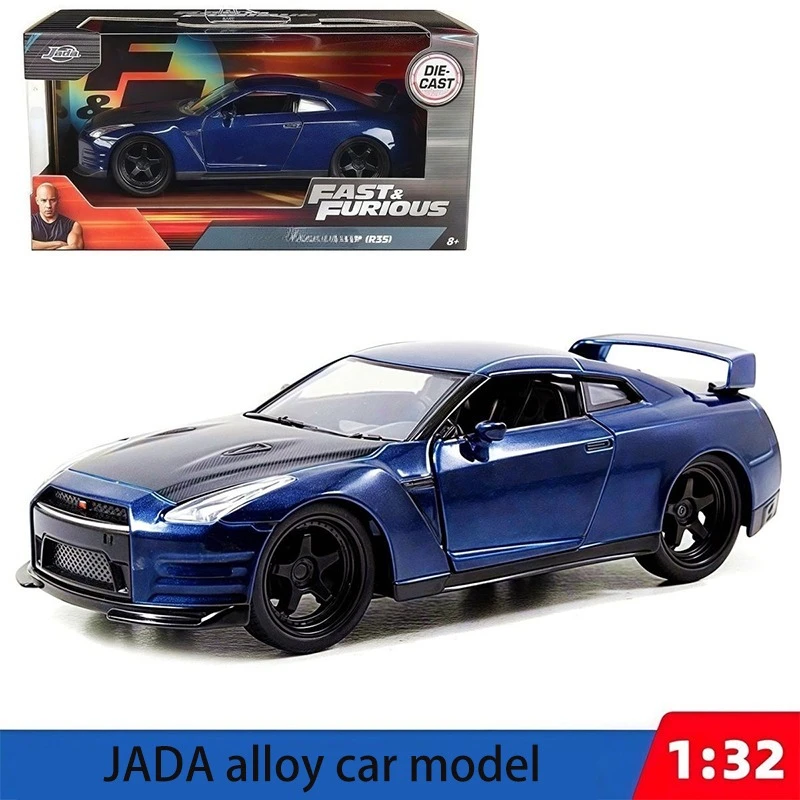 

JADA's New 1:32 Simulated Sports Car Blue Alloy Car Model Collection Ornaments for Adults and Children Gifts