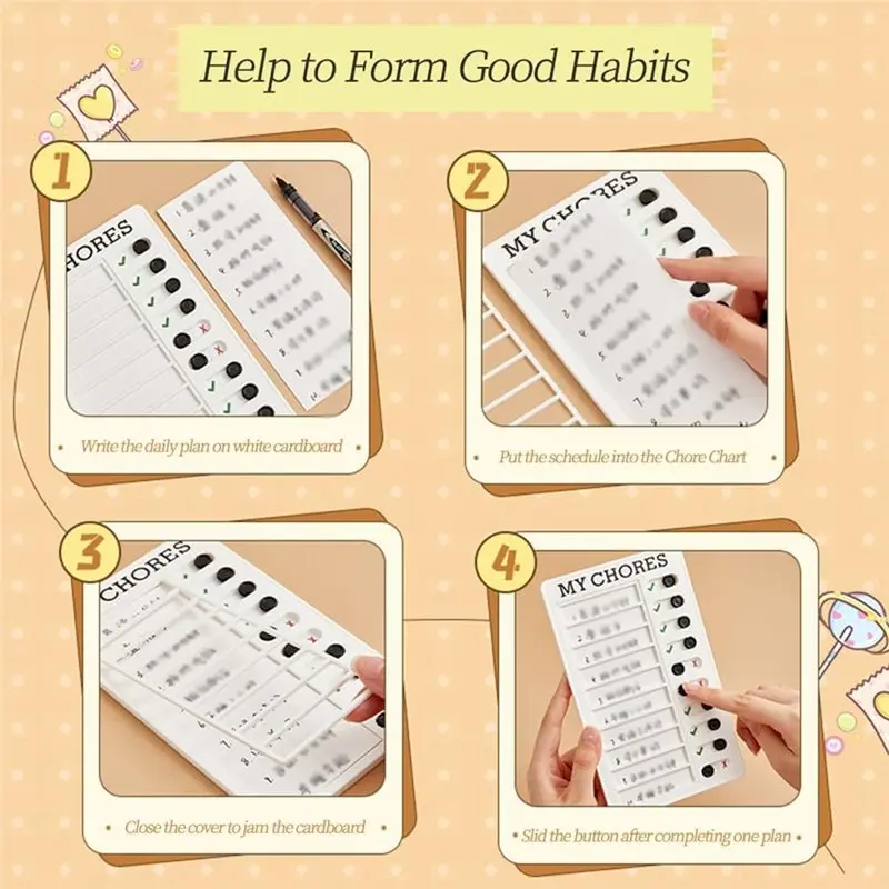 교체용 빈 종이(30매), 가정 사무실용 12 X 20 휴대용 플라스틱 메모 보드에 4개의 작업 차트