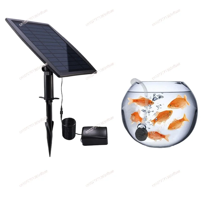 Solar oxygen pump small outdoor portable air pump large volume waterproof fish pond oxygen pump with electric storage