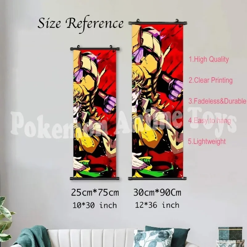 Anime JoJo Bizarre Adventure Retro WhitePaper Sticky Posters Wall Sticker DIY Living Room Bar Cafe Posters game Wall Decoration