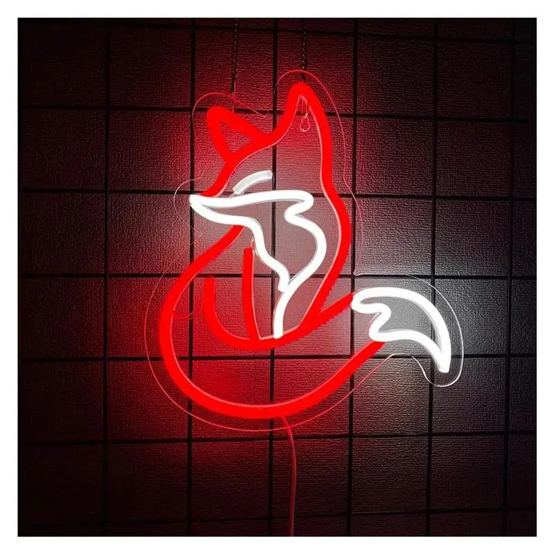 fox-neon-sign-light-for-pet-shop-kids-bedroom-birthday-bar-club-office-room-wall-decoration-usb-powered-night-lamp-26cmx29cm