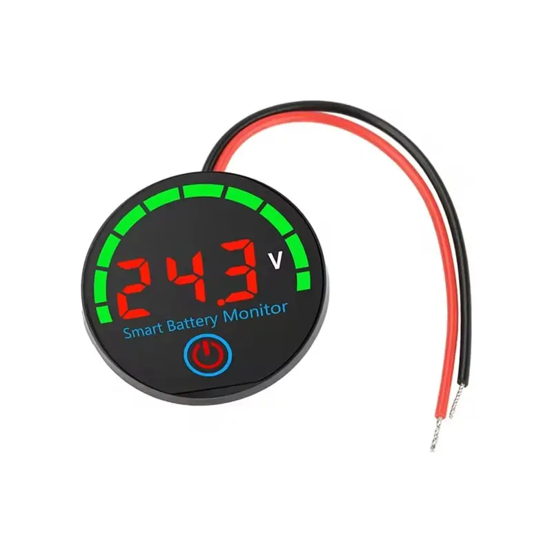 2X LED Battery Level Indicator Digital Voltmeter 12V/24V/36V/48V Charge Tester Lithium Battery Capacity Board Red