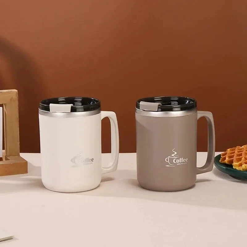 

480ml Milk Coffee Cup Stainless Steel Double Wall Thermal Insulated Water Cups and Mugs Metal Coffee Cup Mug Coffee