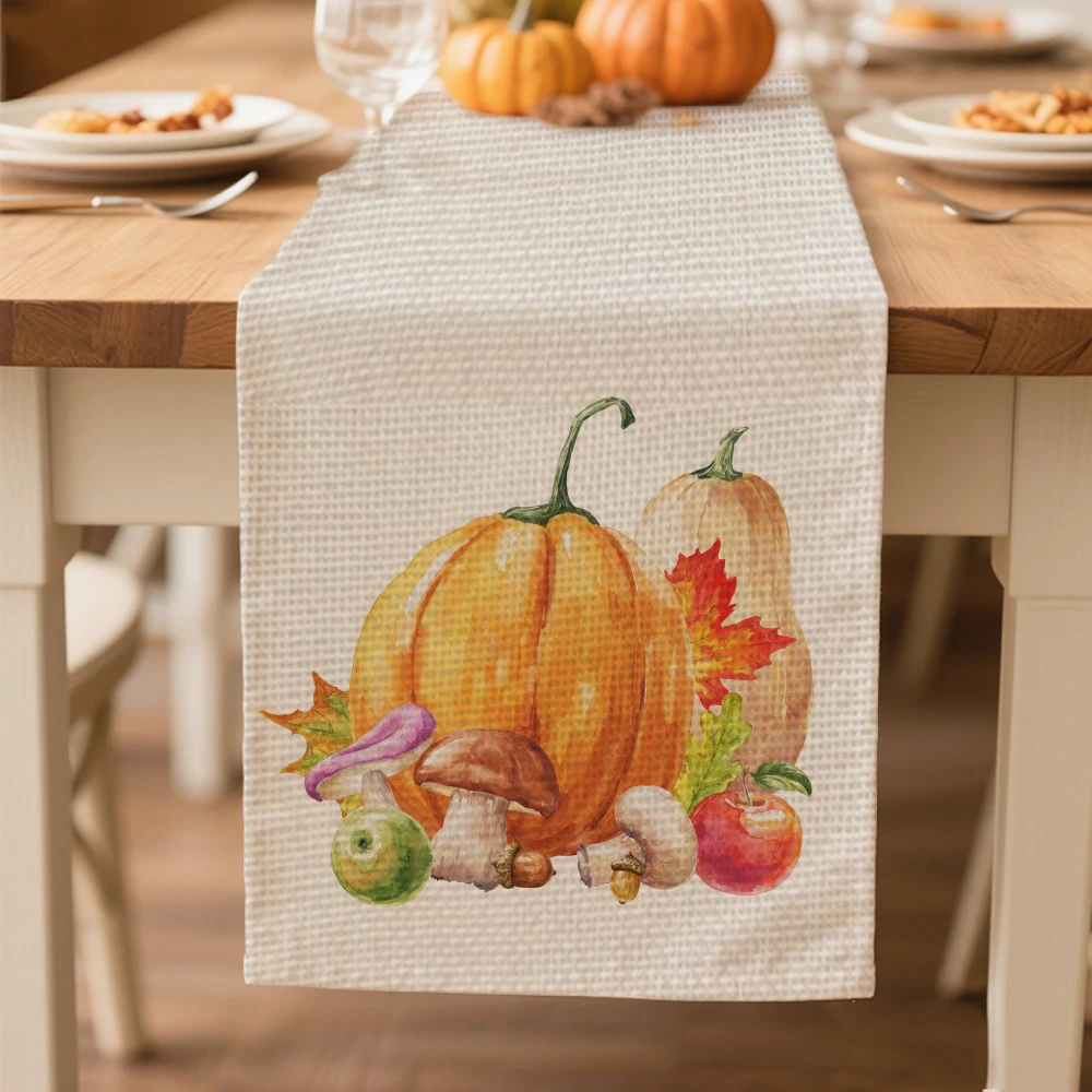 

autumn table runners Table decoration and accessories for Harvest Festival Day Thanksgiving Day tablecloth