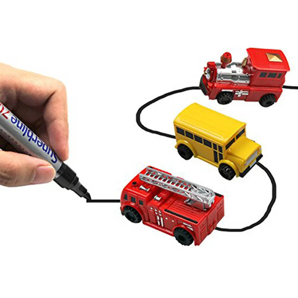 Creative Original Inductive Car Line Follower Magic Pen Toy Follow Any Line You Draw Xmas Gifts Educational Toy