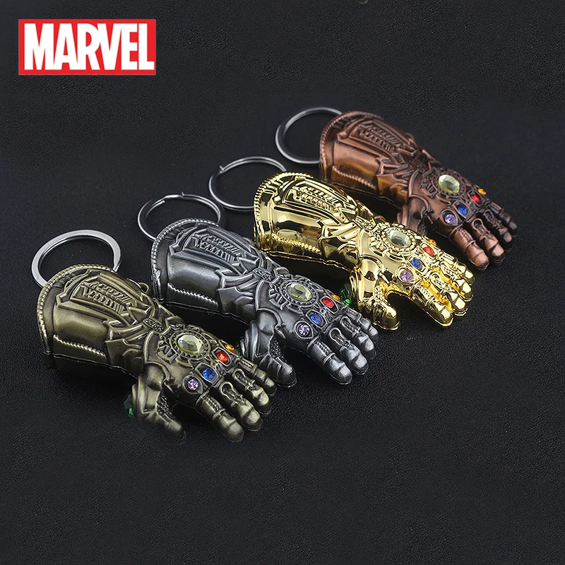 

Marvel Keychain Thanos Avengers Movie Character Gemstone Alloy Gloves Backpack Bag Pendant Decoration Man Woman Originality Gift
