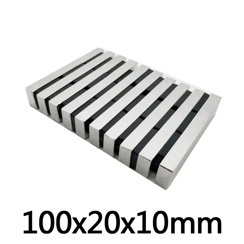 100X20X10Mm Blok Krachtige Magneten Langste Vel Neodymium Magneet 100X20X10Mm Sterke Permanente Ndfeb Magneten 100X20X10Mm