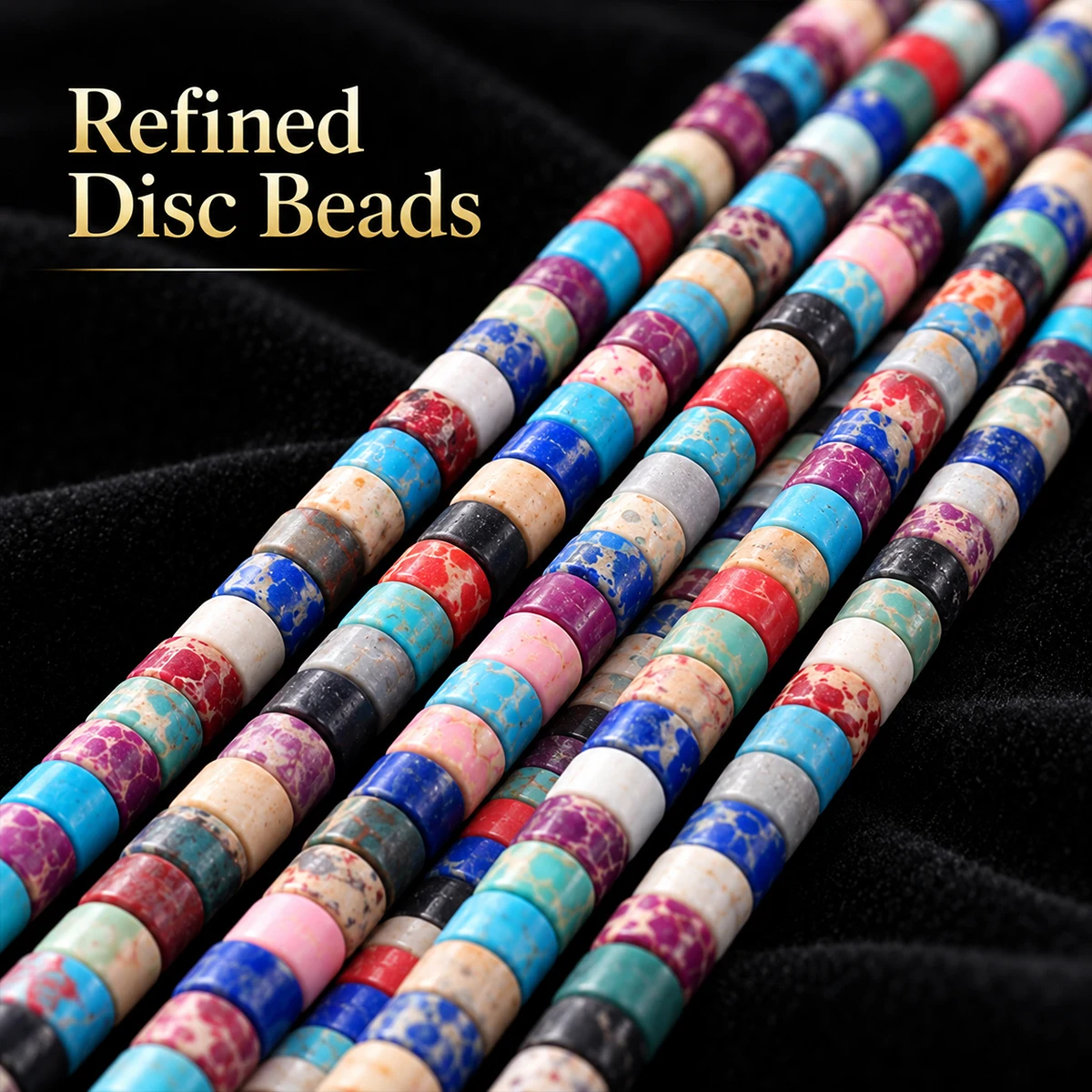 2x4mm 75-piece Assorted Natural Stone Emperor Pine Handmade DIY Jewelry Making Bracelet Necklace and Decorative Accessories