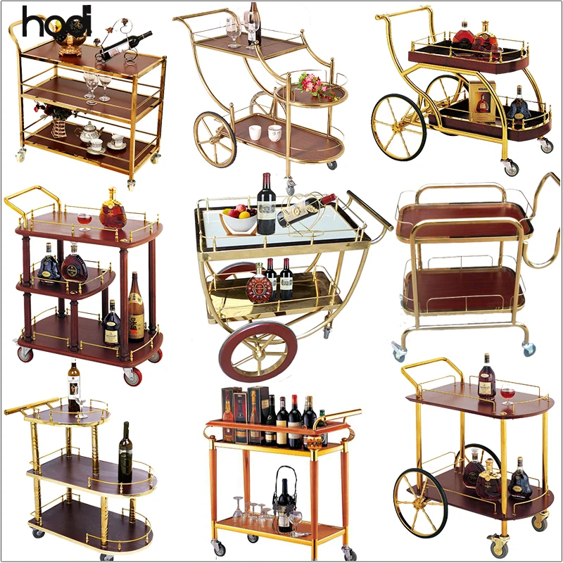 Tea dubai suppliers hot selling airline food trolley luxury hotel trolley room service drink wine cart	with LOW MOQ