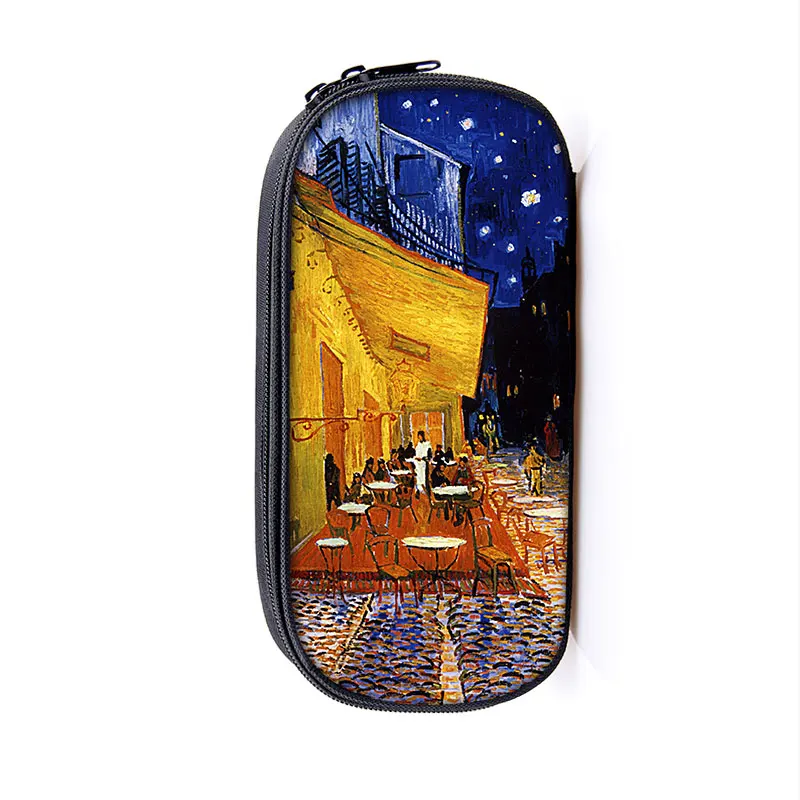 Van Gogh SunflowerThe Starry Night Paint Pencil Case Women Classic Oil Painting Stationary Bags Pencil Box School Supplies
