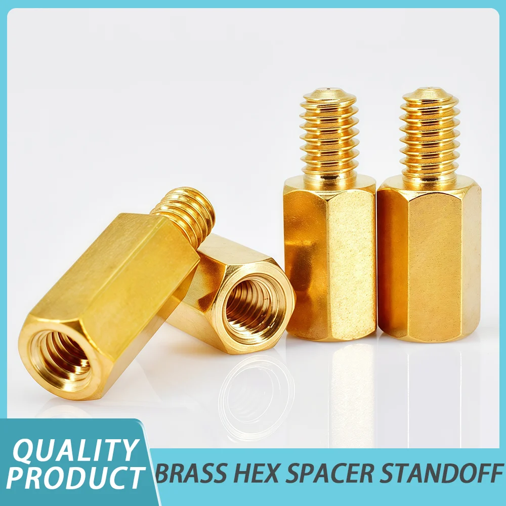 Wholesale M2 M3 Hex Brass Male Female Standoff Board Rack Stud Hexagon Threaded Pillar PCB Column Motherboard Spacer Bolt Screw