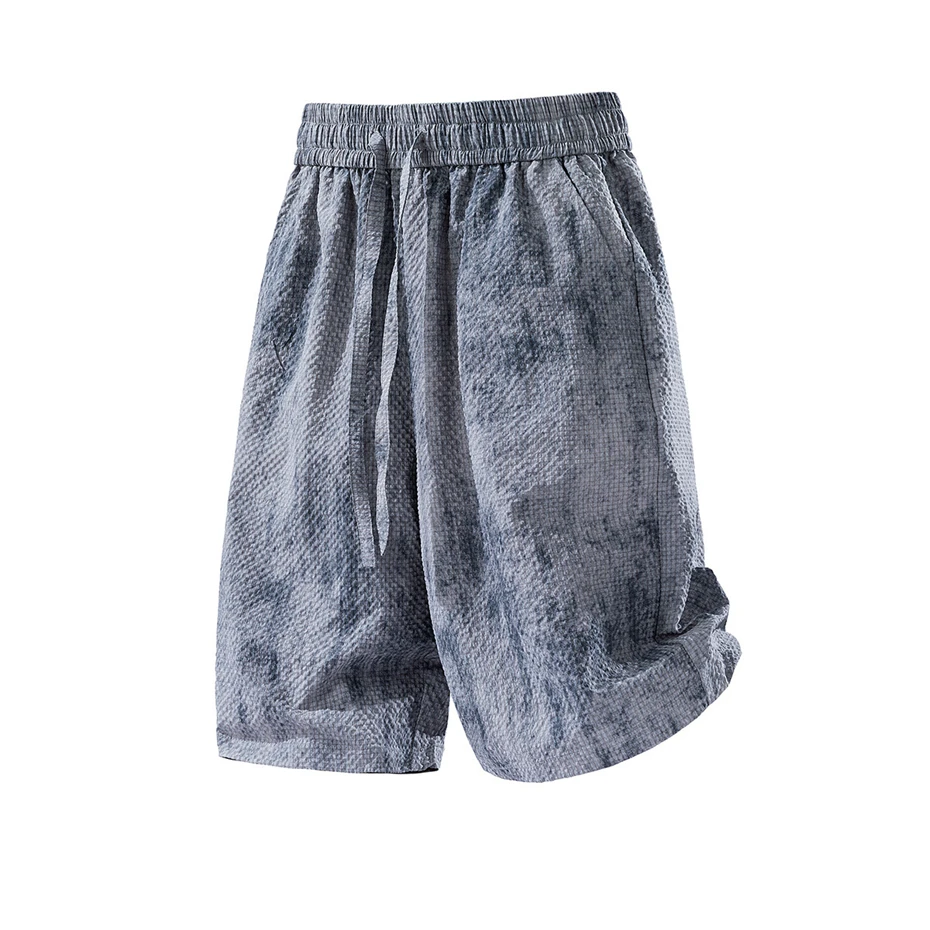 Summer Tie Dye Shorts Men Fashion Casual Hawaiian Beach Shorts Summer Short Pants Male Stretch Waist Bottom