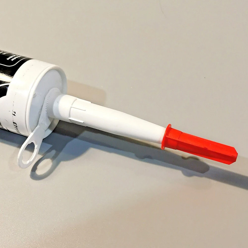 30 pezzi di Silicone tubo ugello tappo punte di ricambio calafataggio con ugello rosso cartuccia di ricambio sigillante siliconico strumenti di costruzione domestica