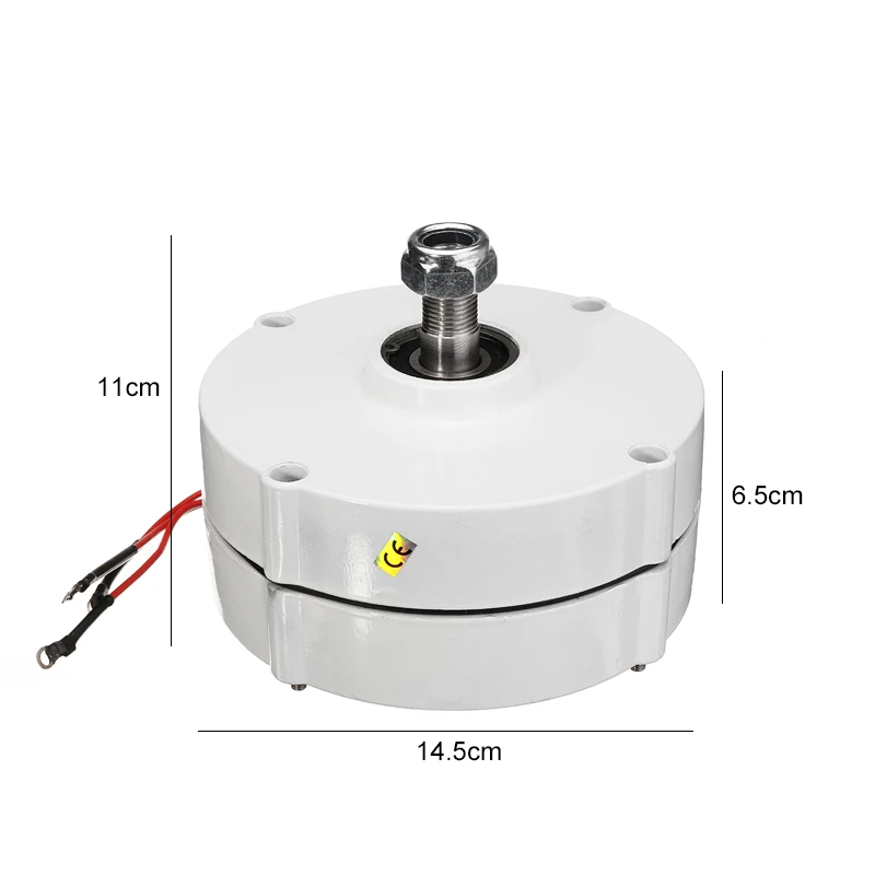 Imagem -06 - Alternadores Permanentes Gearless da C.a. do Ímã de Fases para a Turbina da Água Eólica para o Uso Doméstico Geradores de Vento 100w 200w 300w 12v 24v