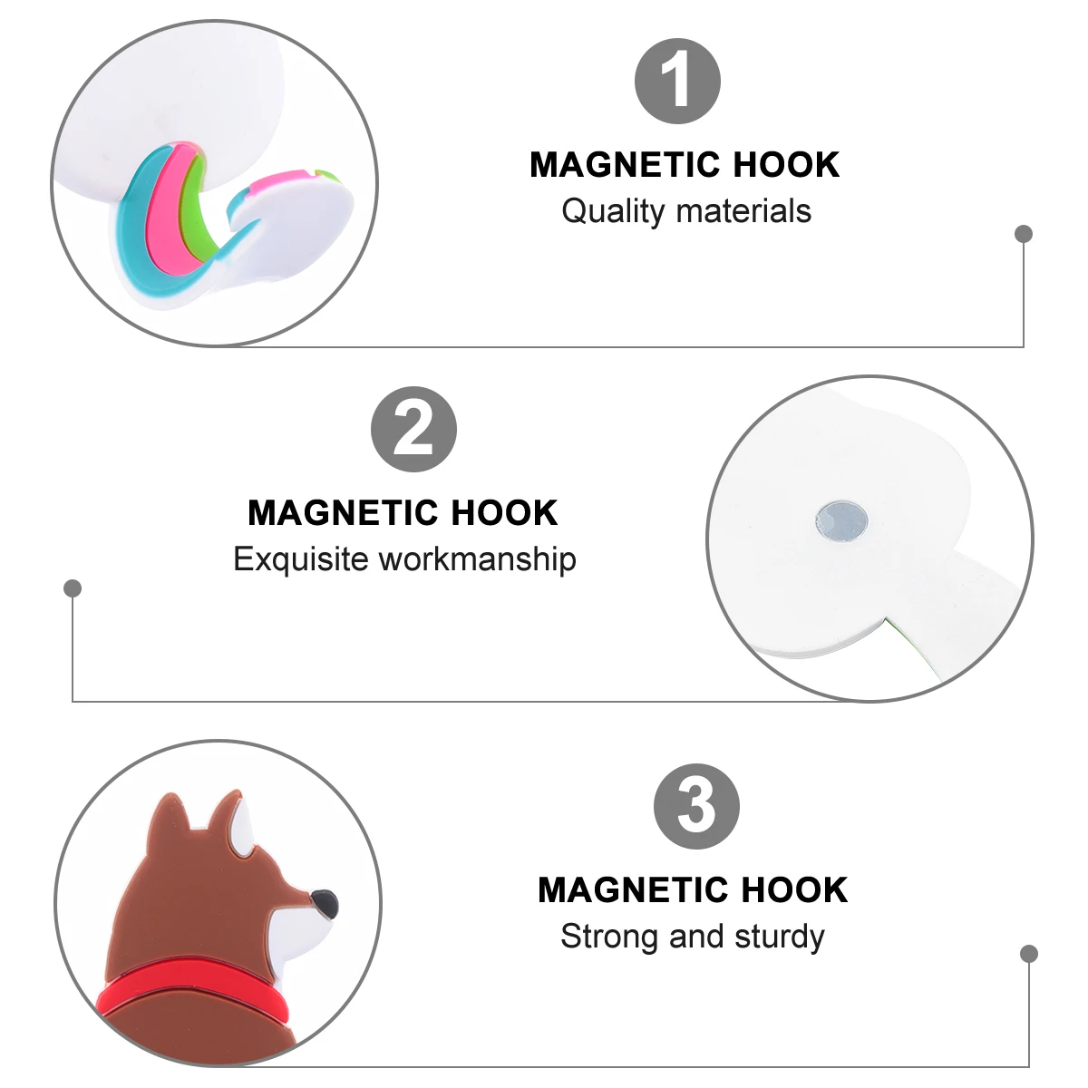 

Hooks Self Adhesive Magnetic Stickers for Hanging Calendar Shopping List Fridge