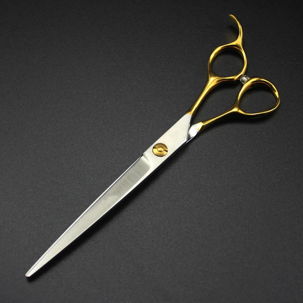 Professional JP 440c steel 7 '' Gold pet dog grooming cut hair scissors pet cutting barber haircut shears Hairdressing scissors