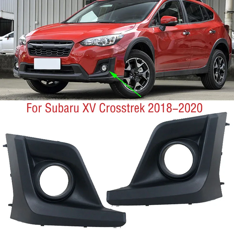 For Subaru XV Crosstrek 2018 2019 2020 Car Front Bumper Fog Light Lamp Frame Cover Foglight Foglamp Trim Cap Hood Lid Bezel