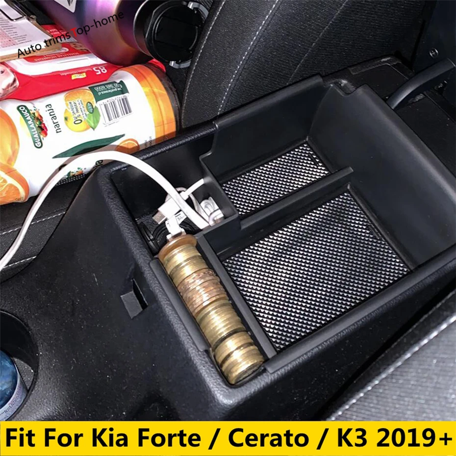 

Plastic Center Console Armrest Storage Box Organizer Tray Cover Fit For Kia Forte / Cerato / K3 2019 - 2023 Car Accessories