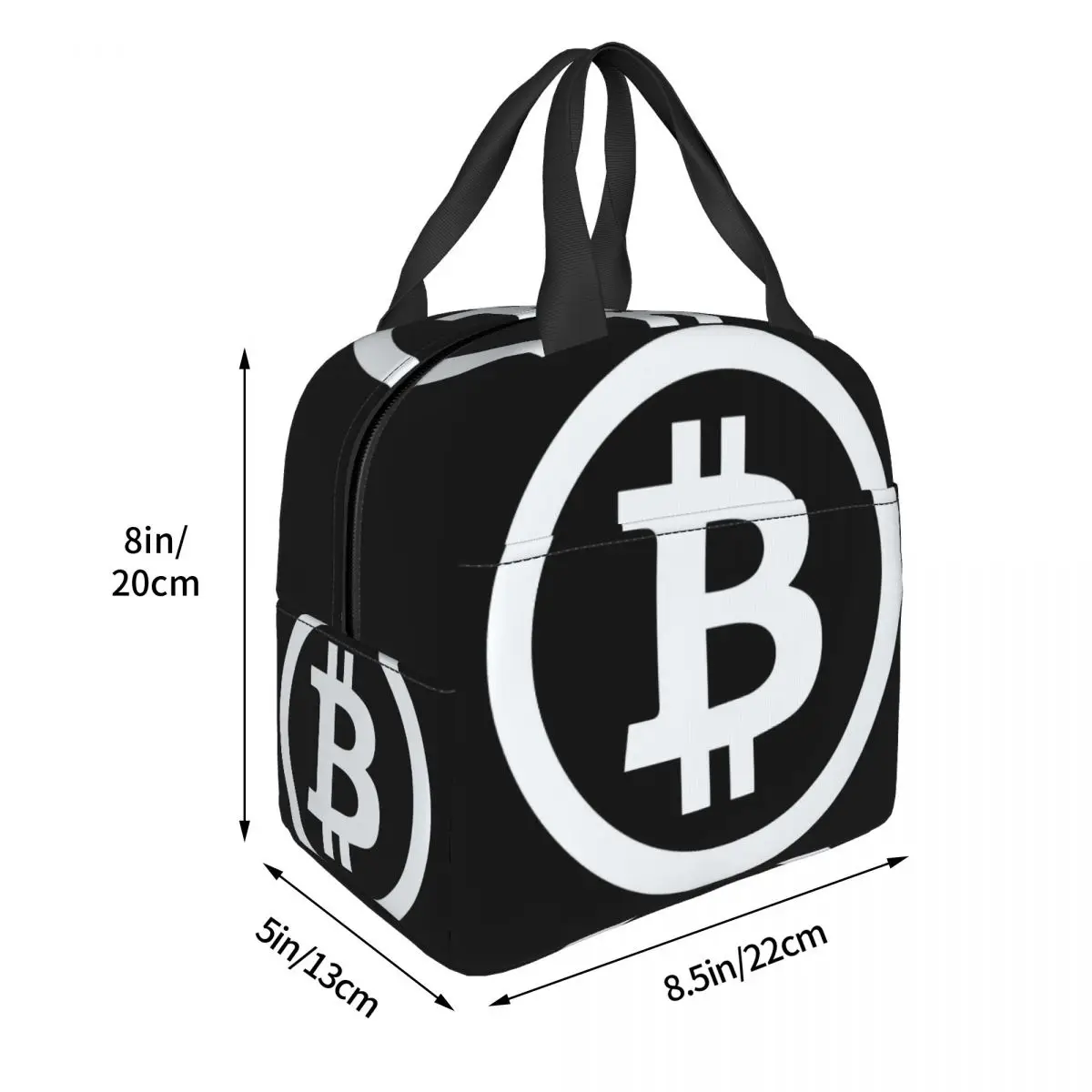 Bolsa de almuerzo de Bitcoin BTC Crypto Currency Unisex, enfriador portátil, caja de almuerzo aislada, caja de comida Bento